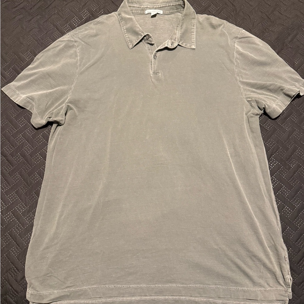 James Perse Classic Green Polo Shirt